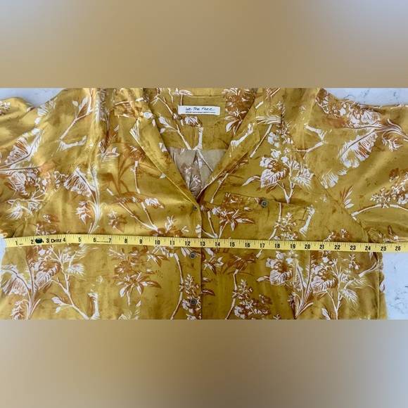 We The Free Mustard Floral Blouse - SZ Medium - Picture 7 of 12